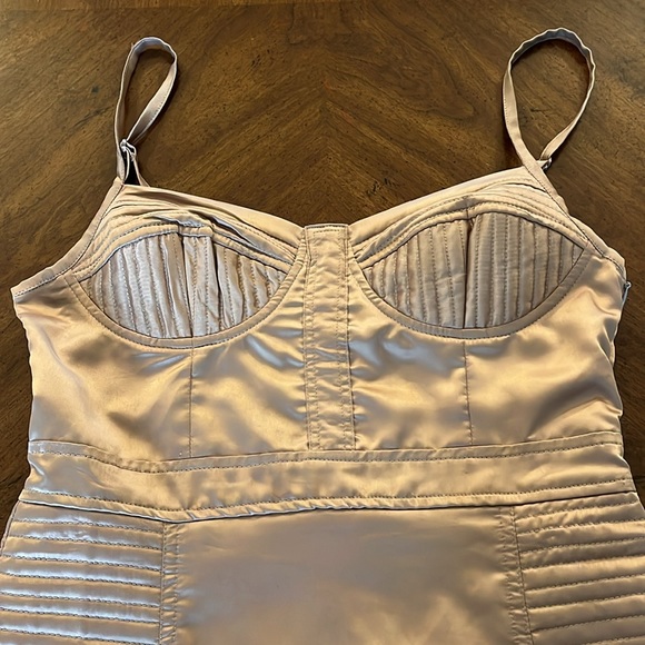 Oscar the Third Corset Dress in Nude 100% Silk Sz S - Picture 6 of 16